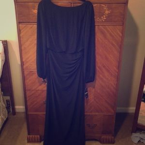 Never worn - Chaps long, elegant black dress